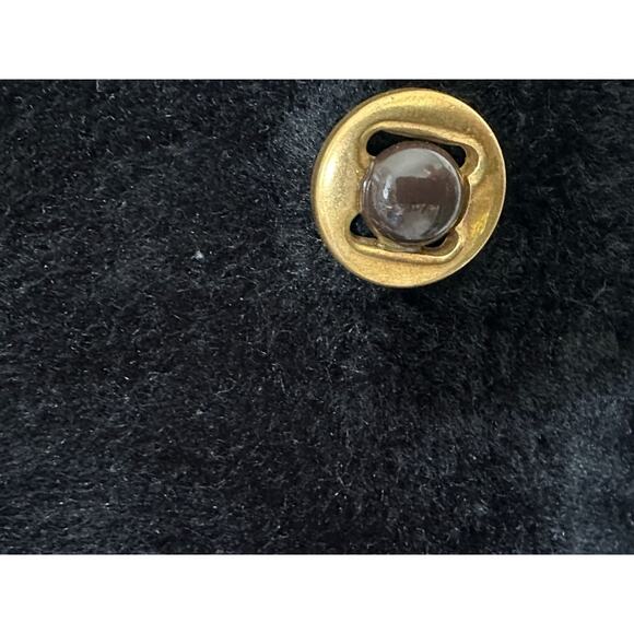 Vintage 70s Fingerhut Fashions Faux Fur Penny Lane Coat Black Double Breasted - Picture 3 of 16